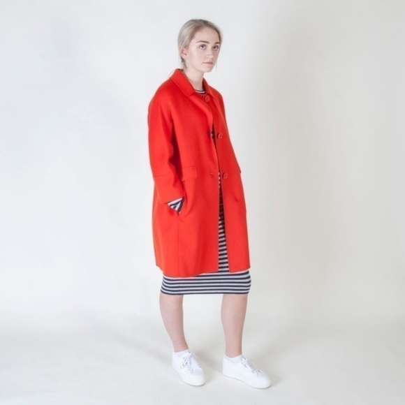 MAX Mara Red Coat Size XL - Picture 8 of 10